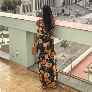 🌼RAINBOW FLORAL MAXI DRESS